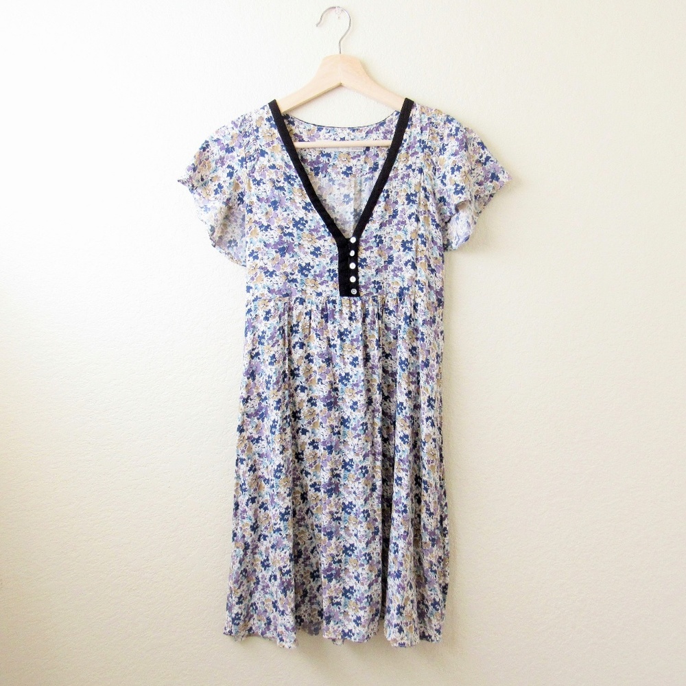 ZARA • Floral Flutter Sleeve Dress